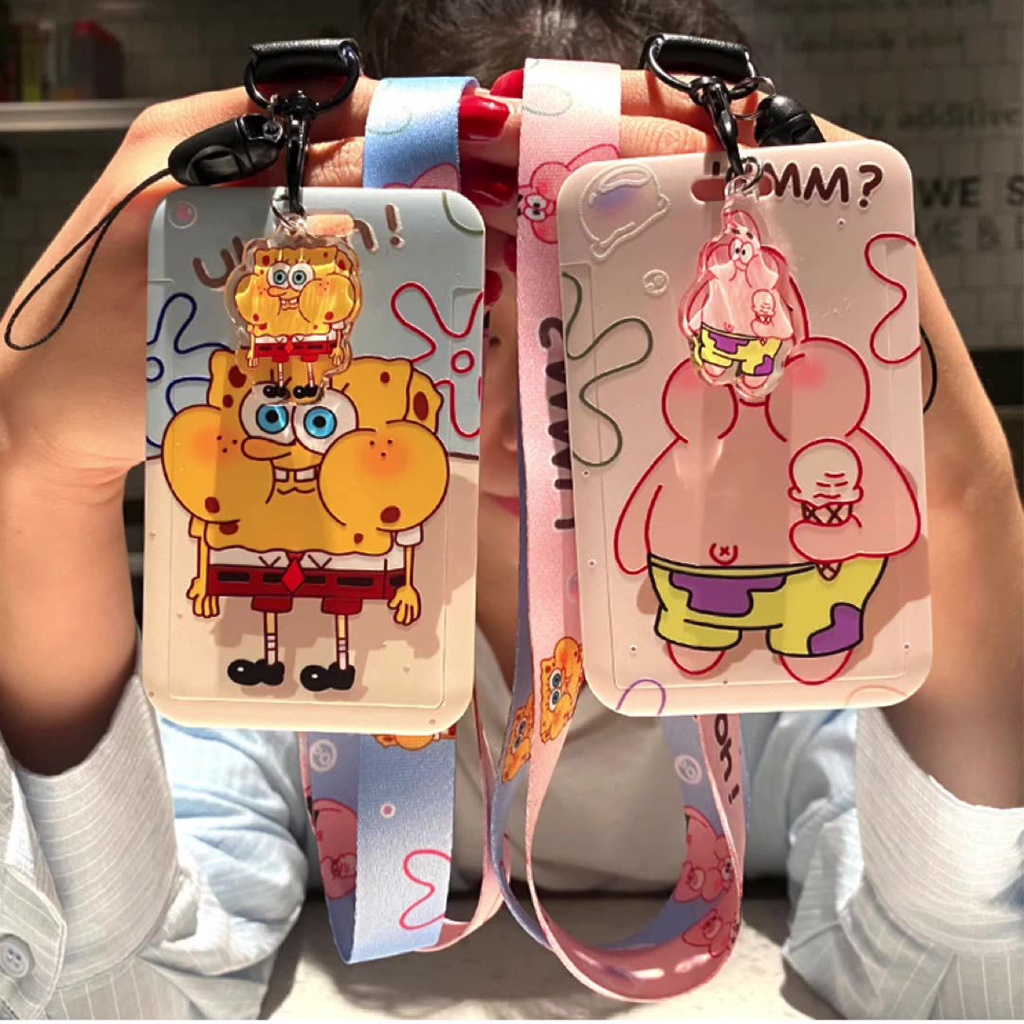 

Lanyard Gantungan Kunci ID Card Spongebop Patrick Emoney Akses TK005