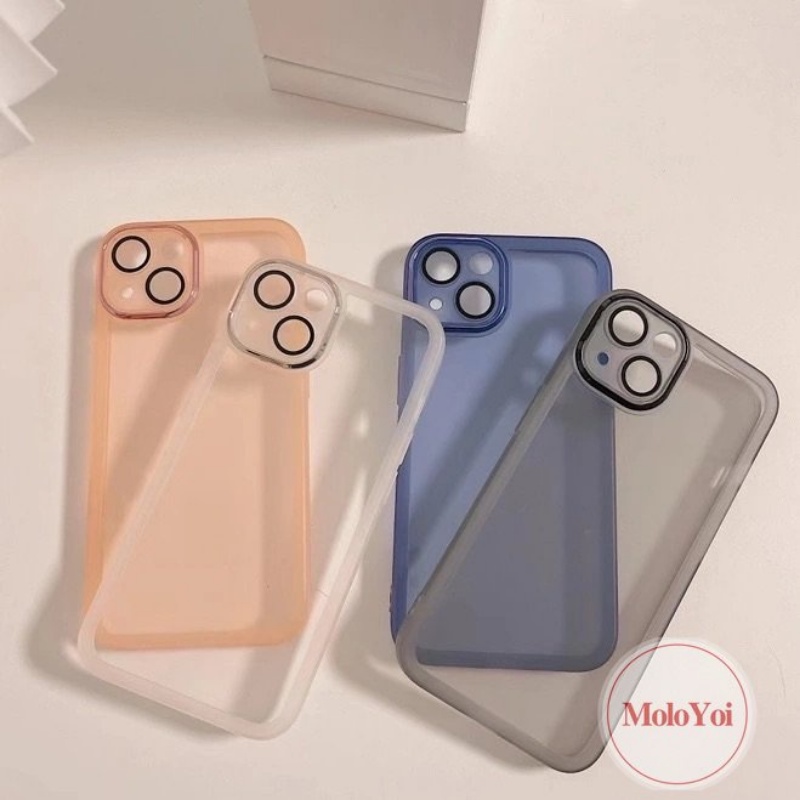 IPHONE Casing Len Bahan Metal Plating Kompatibel Untuk Iphone11 7Plus 8Plus XR 14 13 12 Pro Max 11 Pro Max X XS Max 7 8Plus Mewah Shockproof Lembut Pelindung Lensa Kamera Back Cover Shell