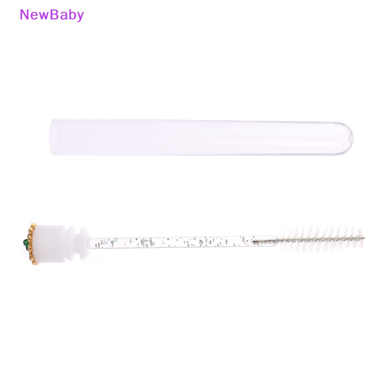 Newbaby Diamond Rose Sikat Bulu Mata Maskara Wands Spoolies Tabung Kristal Alat Make Up ID