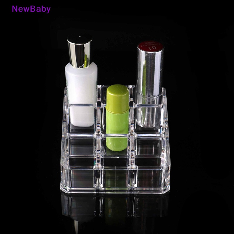 Newbaby Akrilik Bening 9tiup Bibir Display Organizer Kosmetik Makeup Case Storage ID