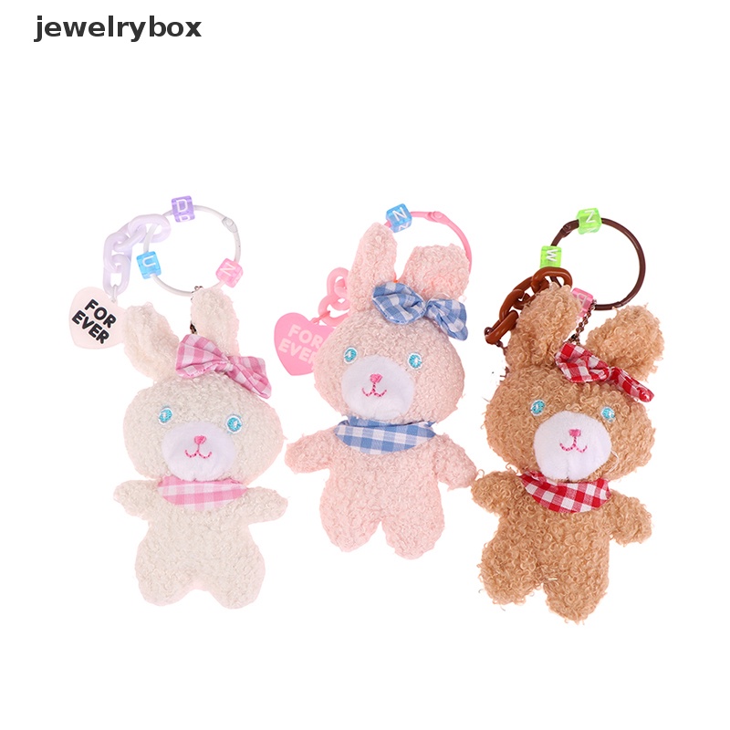 [jewelrybox] 1setcute rabbit plush doll Gantungan Kunci Mobil Liontin Paskah rabbit doll Aksesoris Butik