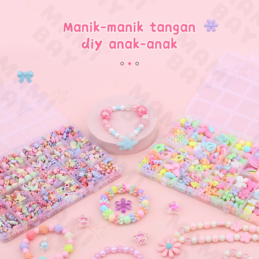 Mamibayi Meronce manik diy untuk jewelry kit mainan kerajinan tangan mainan edukasi anak perempuan