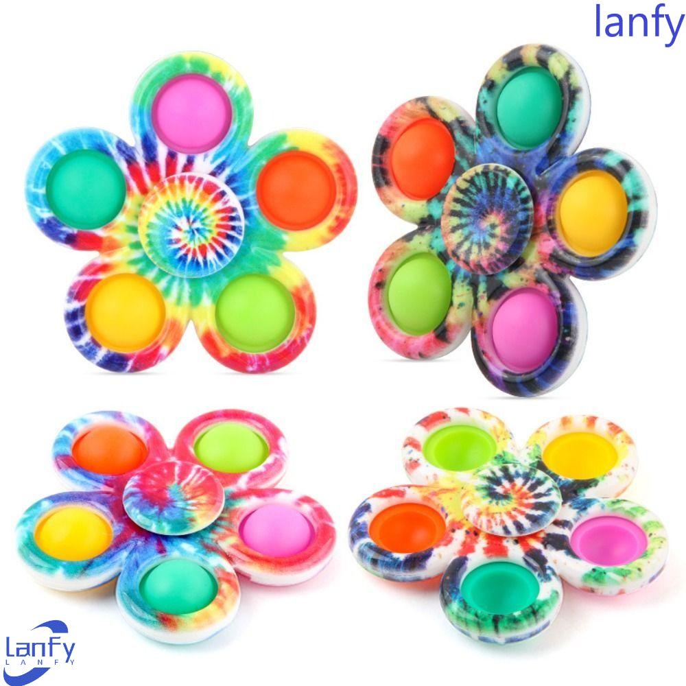 Lanfy Spinner Pop It Mainan Menarik Untuk Gadis Dekompresi Berputar Mainan Tangan Spinner Ujung Jari Mainan Mengurangi Tekanan Ujung Jari Gyroscope