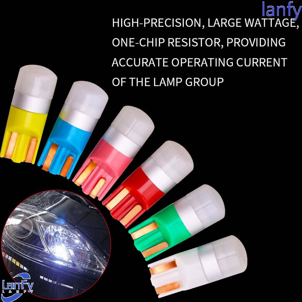 Lanfy Lampu Mobil Baca Kubah W5W Multicolor T10 3030lampu Led Parkir 1SMD