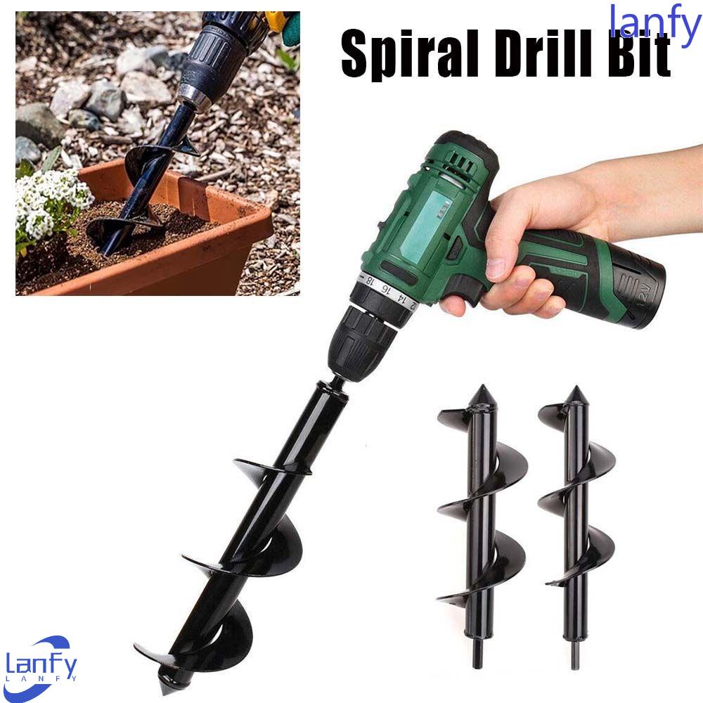 Lanfy Auger Taman Tanam Bunga Tanah Bor Perlengkapan Berkebun Power Ground Drill