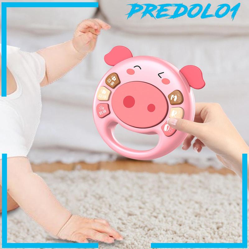 [Predolo1] Mainan Drum Bayi Menyala Piano Musik Drum Portable Untuk Anak Newborn Perempuan