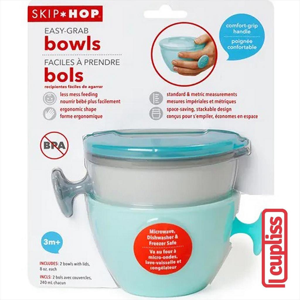 Skip Hop Easy Grab Bowls 252007 Soft Teal n Grey