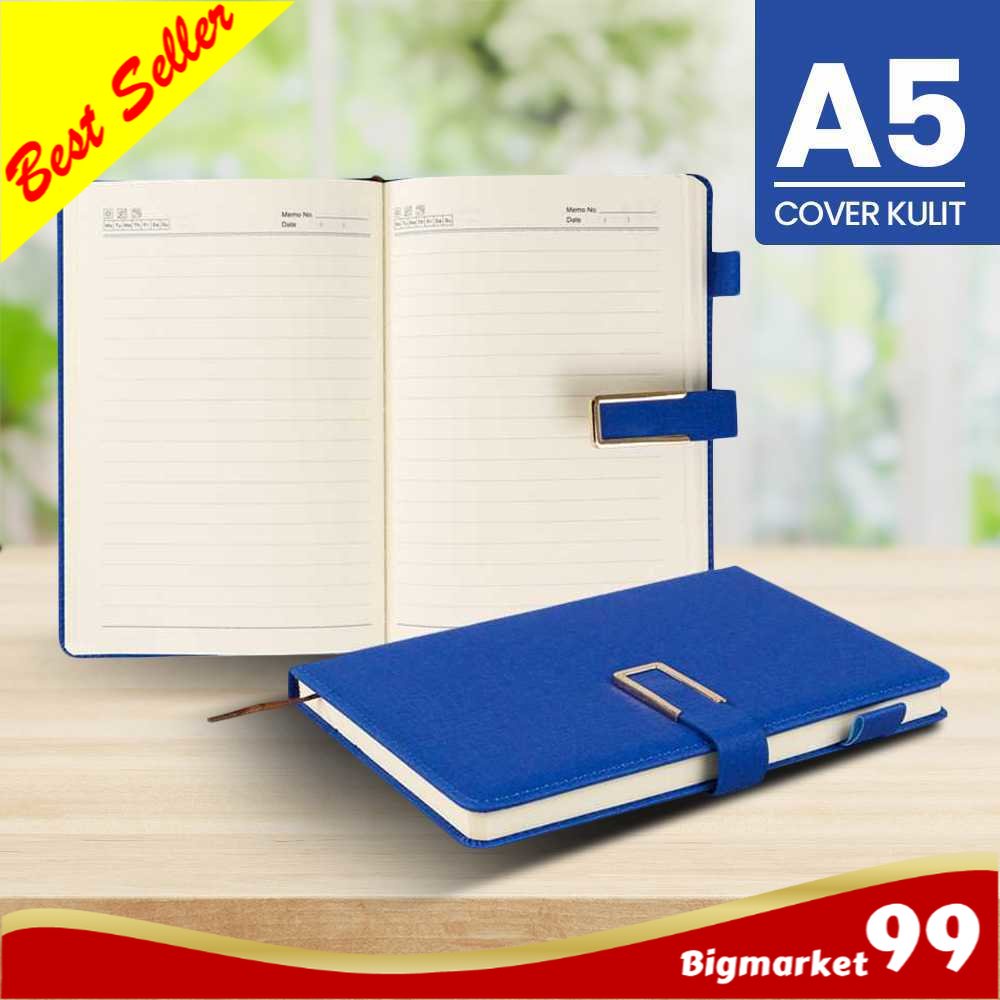 

Buku Catatan Kerja Kuliah Sekolah Elegan Cover Kulit Kertas A5 dengan Pengunci Magnet