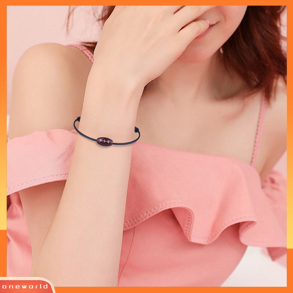 [EONE] Sprots Gelang Sepak Bola Dikepang Unisex Adjustable Wax Line Bracelet Fan Gift