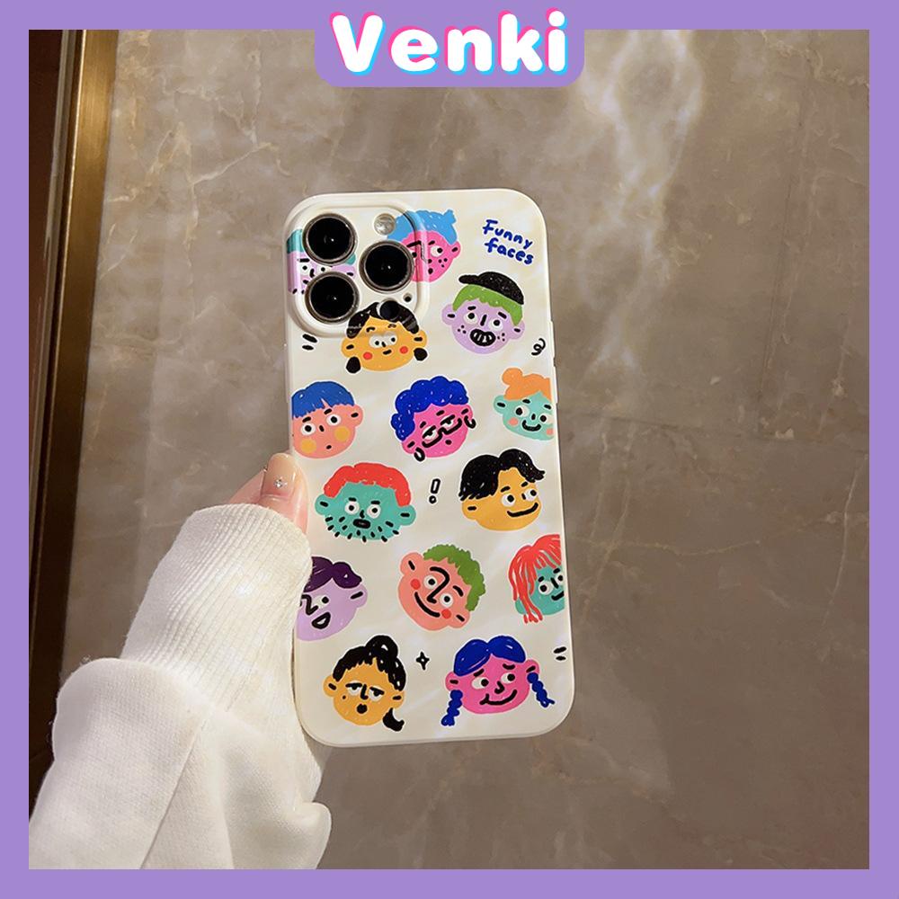 VENKI - For iPhone 11 iPhone Case Film TPU Soft Case Transparent Cute Cartoon Camera Protection Shockproof Compatible with iPhone 14 13 Pro max 12 Pro Max xr xs max 7 8 Plus