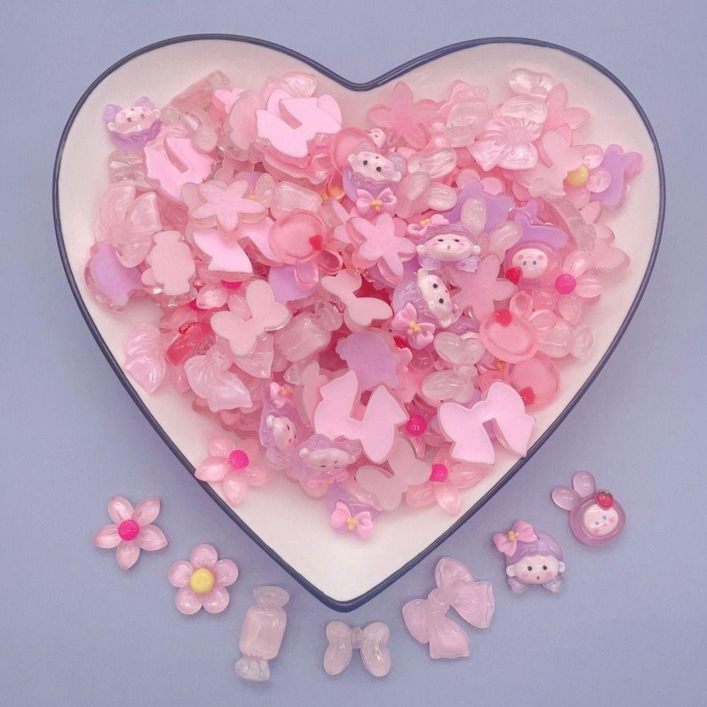 Lanfy Diy Resin Patch Mainan Gadis Lucu Anak Hadiah Resin Dilapisi Ponsel Case Aksesoris Perhiasan Aksesoris Diy Membuat Bahan Buatan Tangan Diy Scrapbooking Ponsel Shell Patch