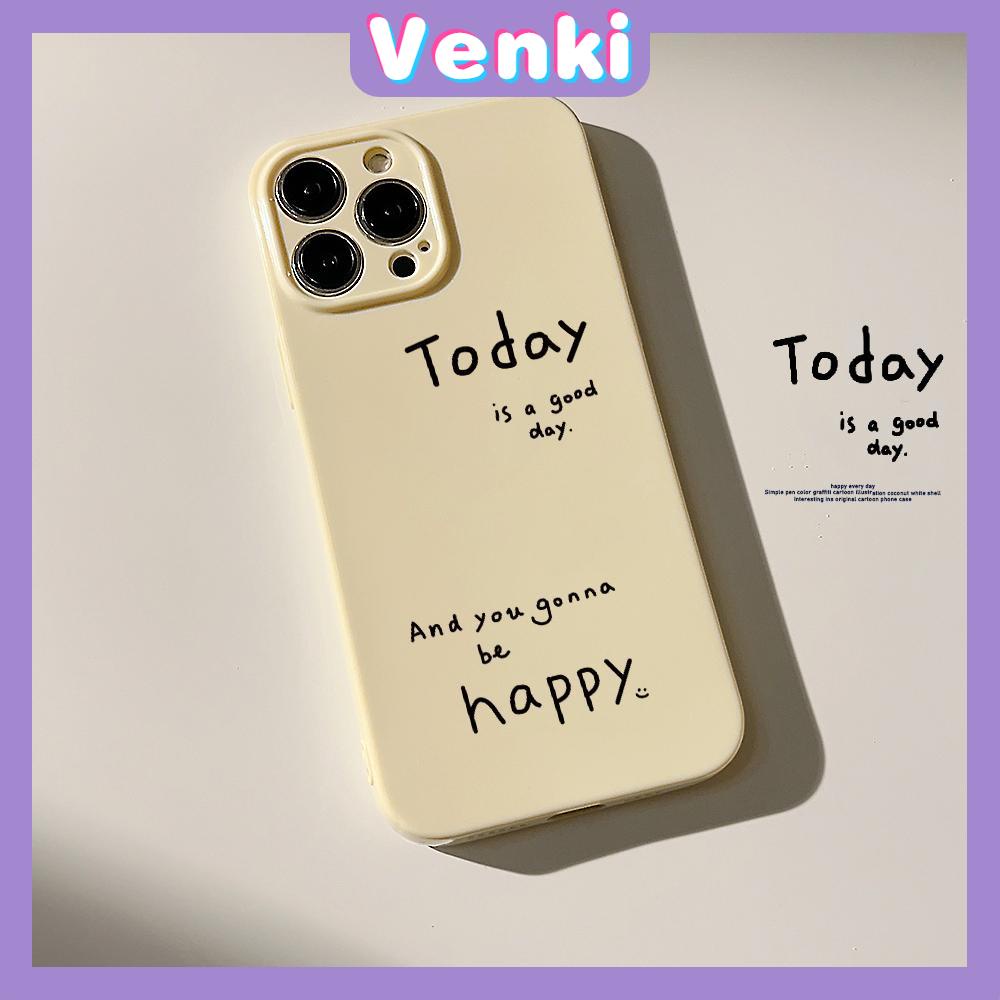 VENKI - For iPhone 11 iPhone Case Pink Glossy Film TPU Soft Case Shockproof Photo Cover Protection Simple English Compatible with iPhone 14 13 Pro max 12 Pro Max xr xs max 7 8Plus