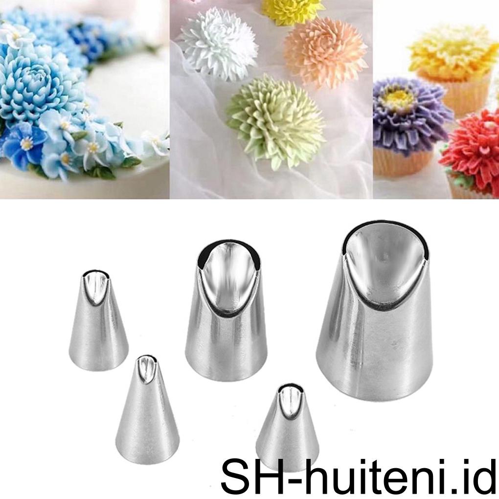 5pcs Piping Nozzle Tips Icing Nozel DIY Cupcake Dessert Dekorasi Gadget Dapur Tahan Air Baking Aksesoris