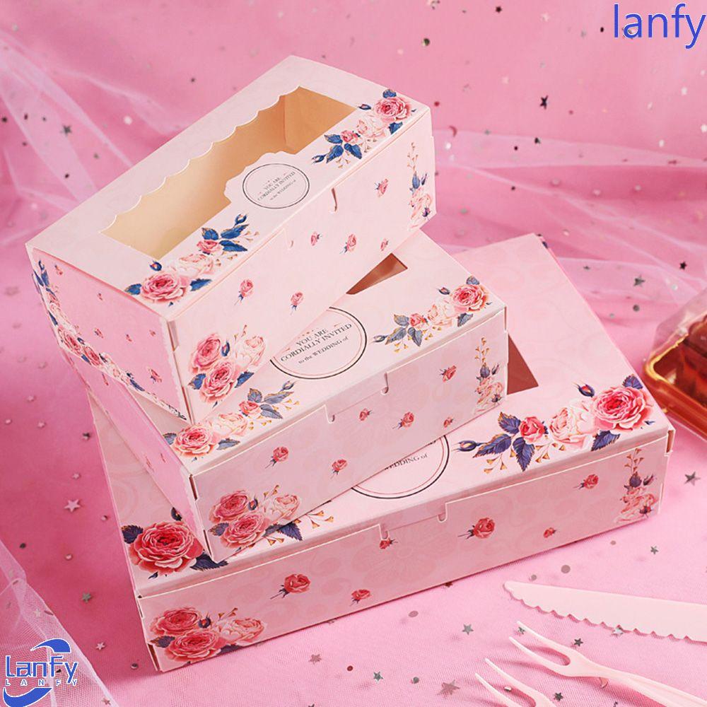 Lanfy Mooncake Box Pastry Biskuit Kertas Hadiah Packaging Box DIY Sovenir Pernikahan Kotak Kue