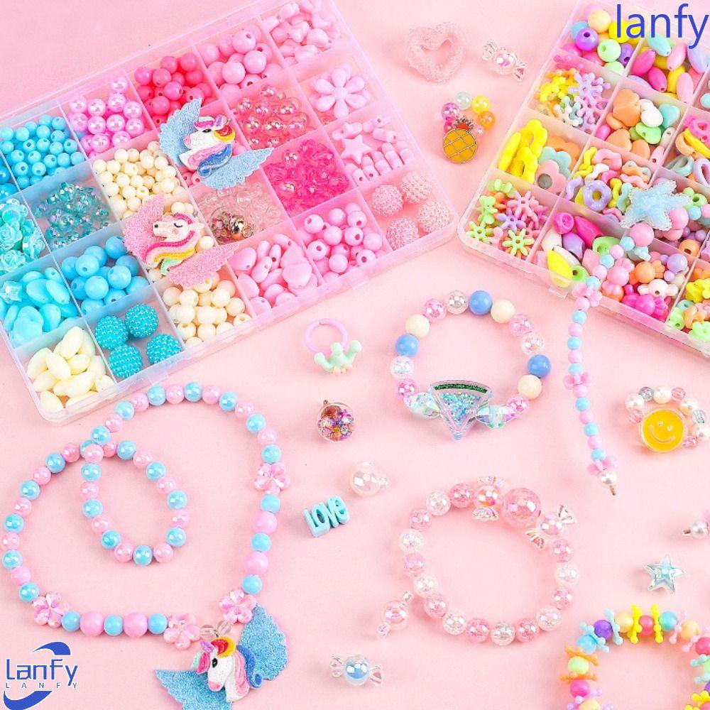 Lanfy Jewelry Making Kit Menarik Strawberry Pink Untuk Hadiah Ulang Tahun Anak Perempuan Semangka Mainan Anak Gelang