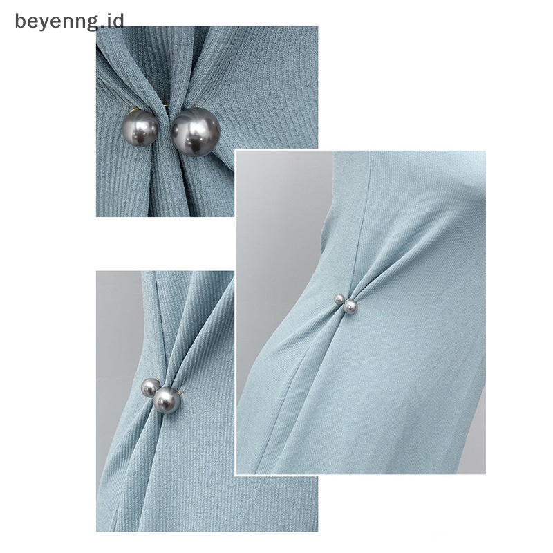 Beyen Bros Bergaya Wanita Pinggang Halus Perubahan Besar Mutiara Kecil Bros Gesper Tetap Pakaian Celana Pinggang Anti Malu Tombol Pin Aksesoris ID