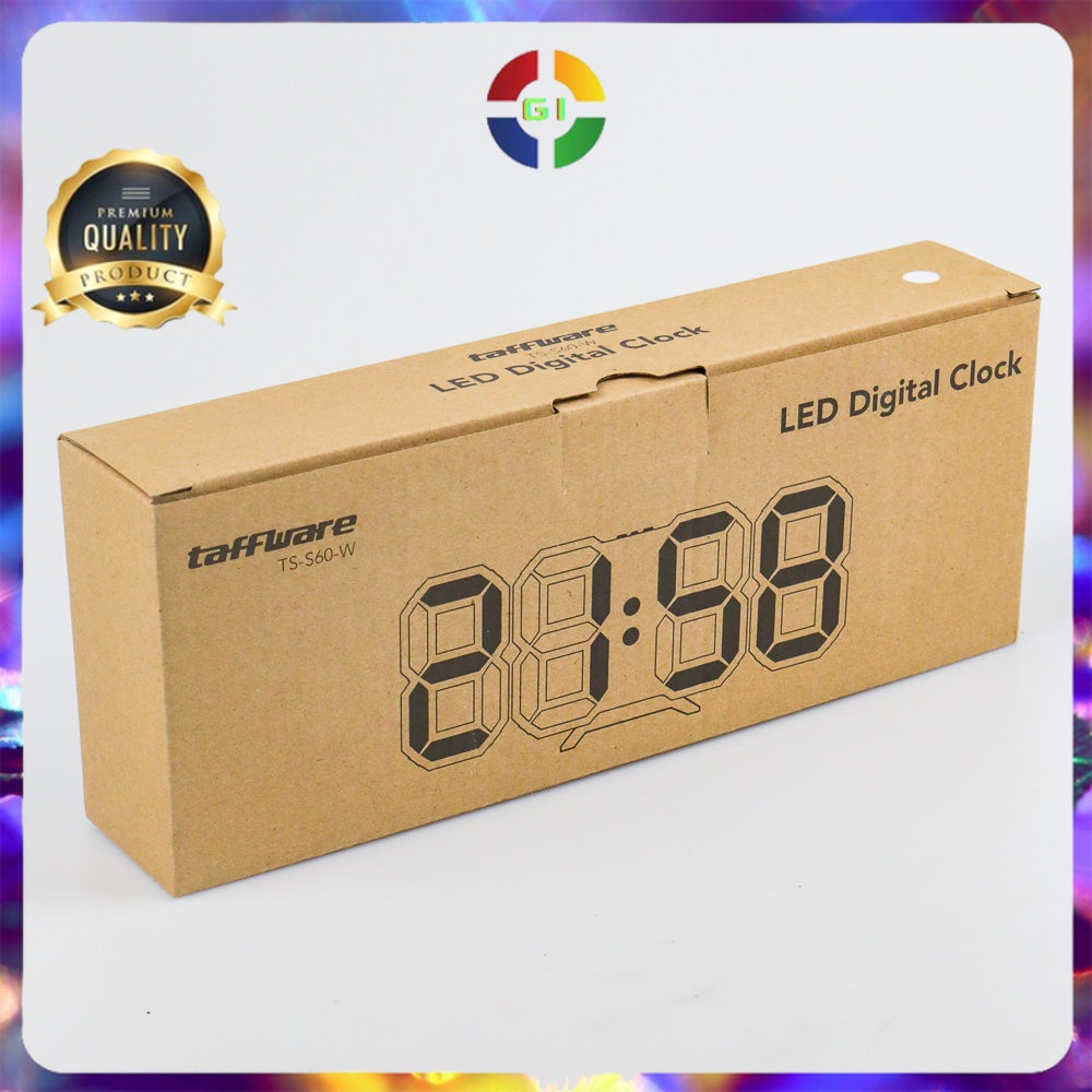 Jam Meja LED Digital Clock White/Blue