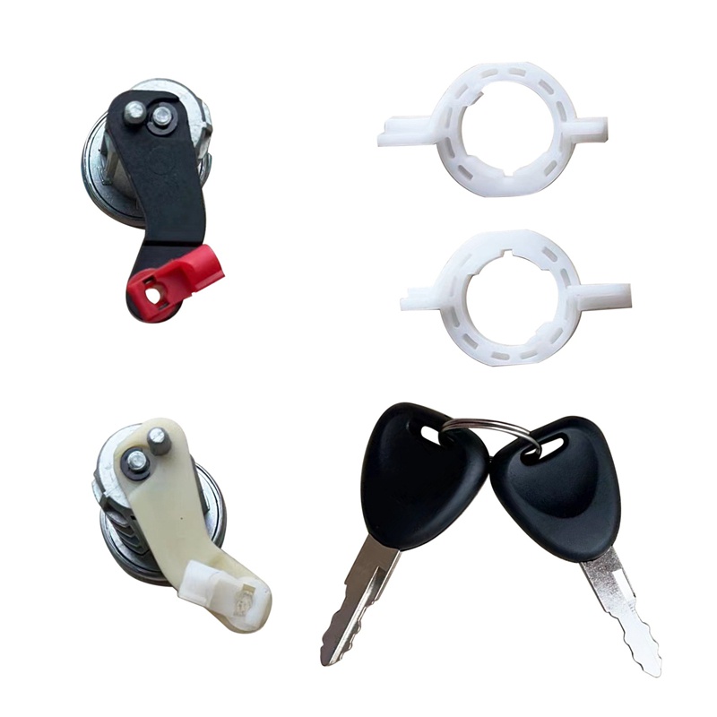 Silinder Laras Kunci Pintu Mobil Kiri+Kanan dengan 2 Kunci untuk Renault Megane Scenic Clio Master OE 7701468981 7701468982