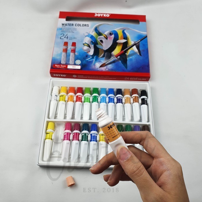 

Cat Air Watercolor 24 Warna Titi Joyko 6 ml Set Paint Lukis Water colo