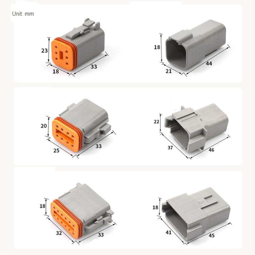 Lanfy Kotak Dt04 06 2P 3P 4P 6P 8P 12P Colokan Jalur Kendaraan Teknik Dan Soket Sambungan Otomotif Female Plug Wire Harness