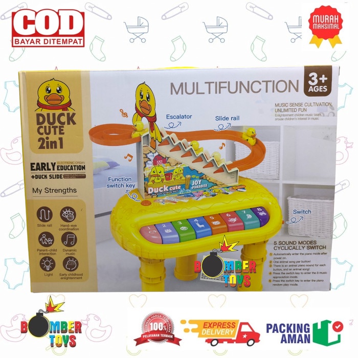 MAINAN ANAK TANGGA BEBEK Pancingan Pancing  Mewah Besar Kado Terbaik DUCK WITH FISHING PIANO MUSIC FUN SERU