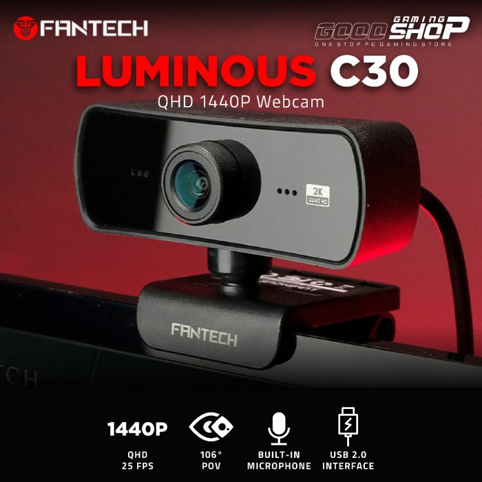 Fantech Webcam 2K 4MP Luminous C30 QHD 1440P - Webcam