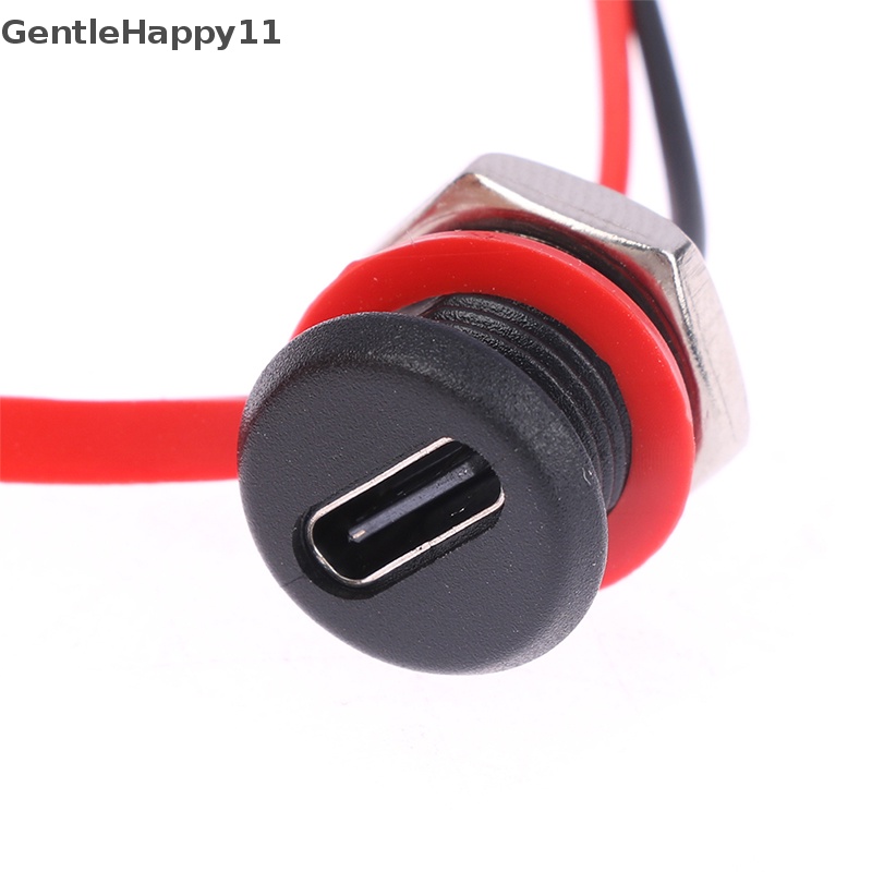 Gentlehappy Konektor USB-C Tipe-C Ke PH 2.0 Dengan Nut Locking Plate Female USB Socket id