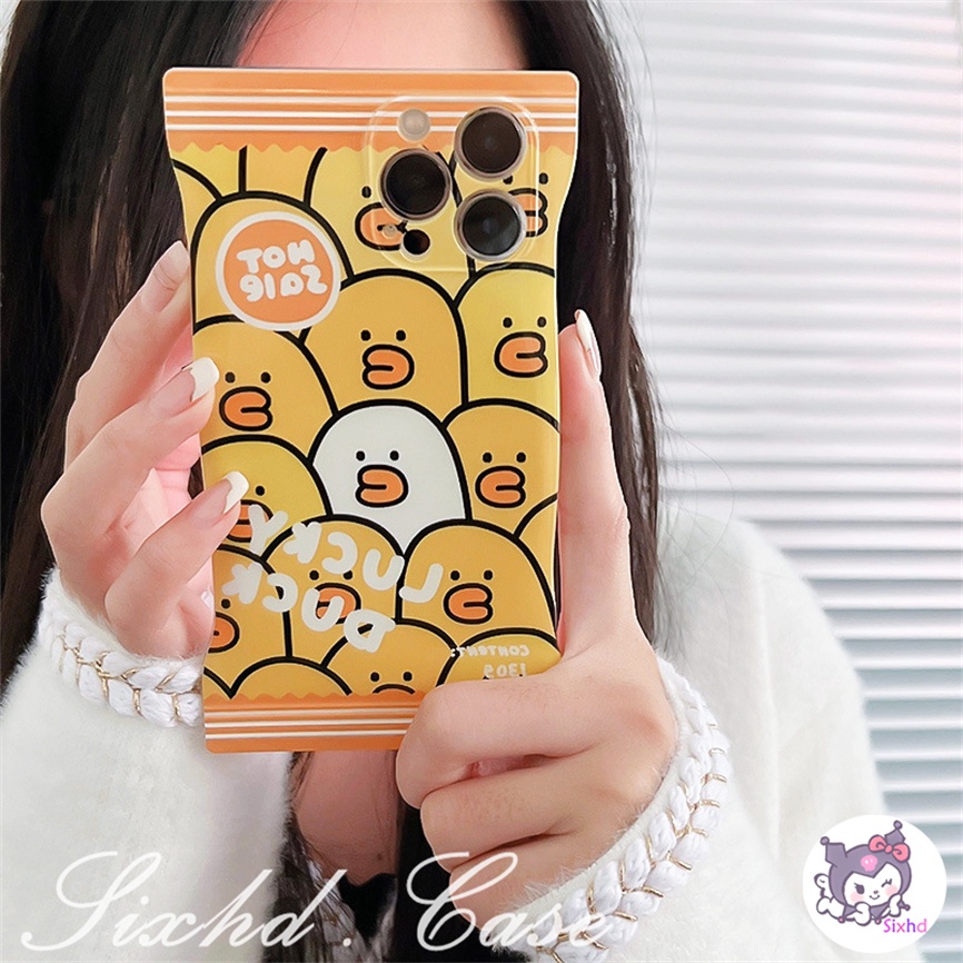 Redmi 12C 10C 10A 10 Note 12 11 11s 10s 10 9 8Pro 9T 9C 9A 9 Xiaomi 12 Lite 11Lite 12T 11T 10T Poco M3 X4Pro Fun Yellow Cute Lucky Duck Snack Bag Handphone Soft Case