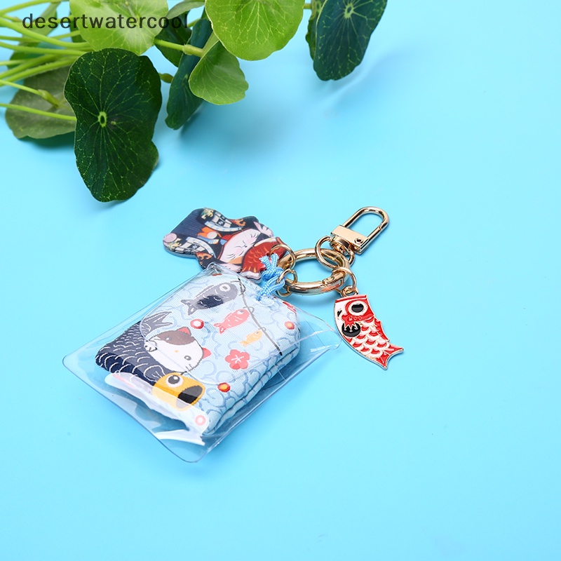 Deid 1X Omamori Maneki Neko Dispel Misfortune Lucky Key Holder Gantungan Kunci Hadiah Martijn