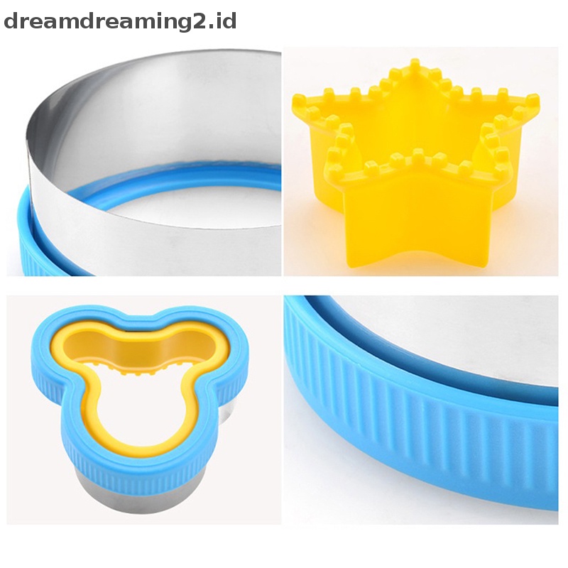 (drea) Sandwich Cutter and Sealer Set Pemotong Kue Kering Pemotong Sandwich Sayur Buah//