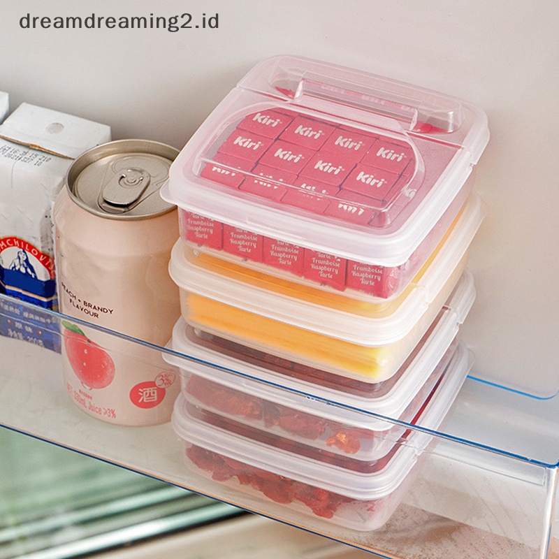 (drea) Kotak Penyimpanan Keju Mentega Kulkas Portable Fresh-keeping Organizer Case//