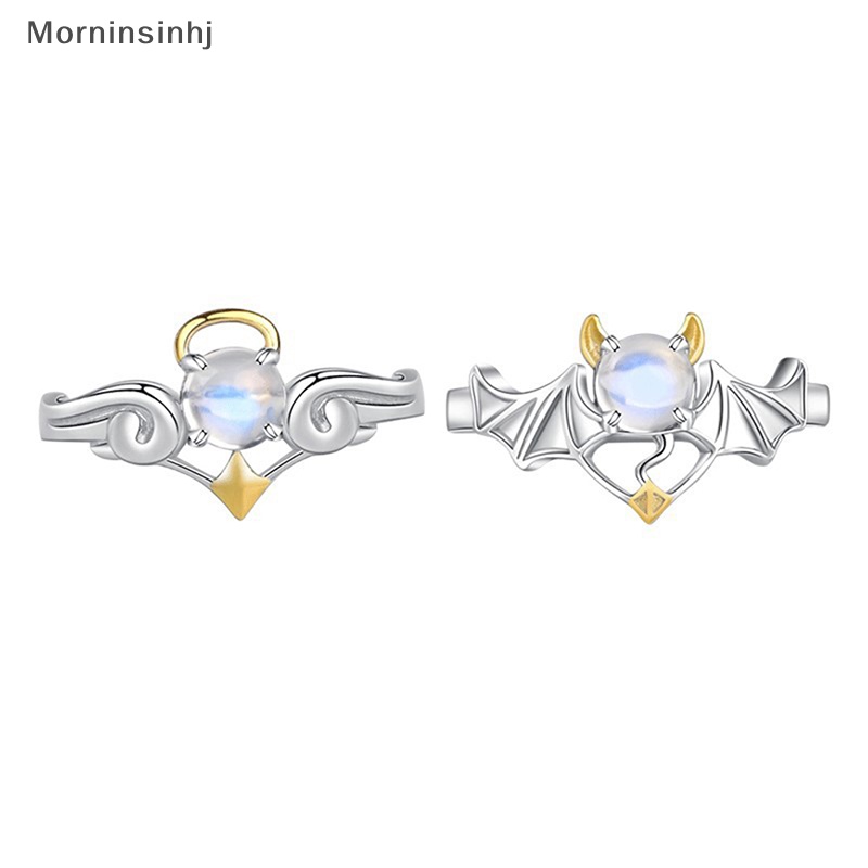 Mornin 1pasang Fashion Sayap Malaikat Dan Setan Cincin Pasangan Romantis Dua Warna Cincin Pasangan Yang Dapat Disesuaikan Valene Hadiah Hari Perhiasan id