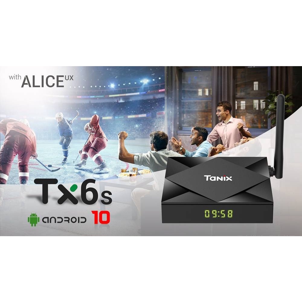 AKN88 -TANIX TX6S - Android 10 Smart TV Box 4K Display - RAM 4GB ROM 32GB