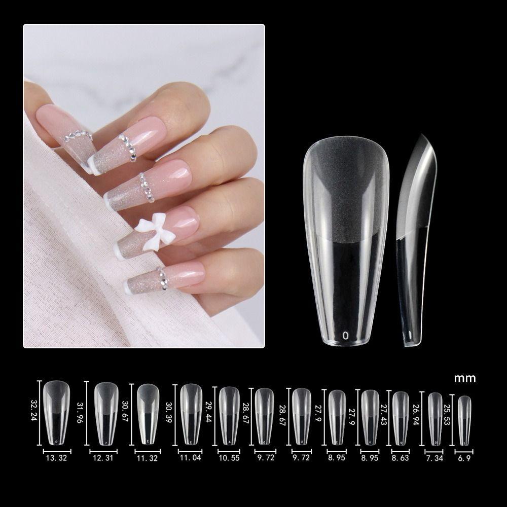 AUGUSTINA Plat Kuku Agustina DIY Wearable Ultra-Tipis Non-Abrasive Ukiran Transparan Manicure Dekorasi Kuku Palsu