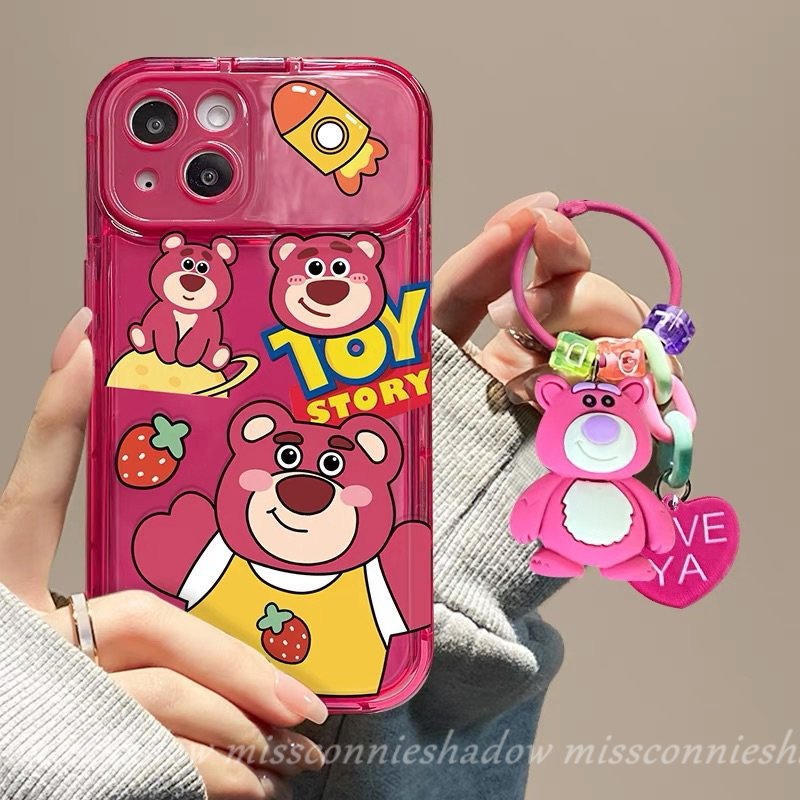 Flip Make Up Mirror Case Untuk VIVO Y12i Y15 Y17 Y12 Y12S Y12A Y11 Y20 Y20s Y20i Y91C Y20A Y20s G Y11s Y30G Y20G Y1S Toy Story Buzz Lightyear Kartun Strawberry Bear Manyo Cover