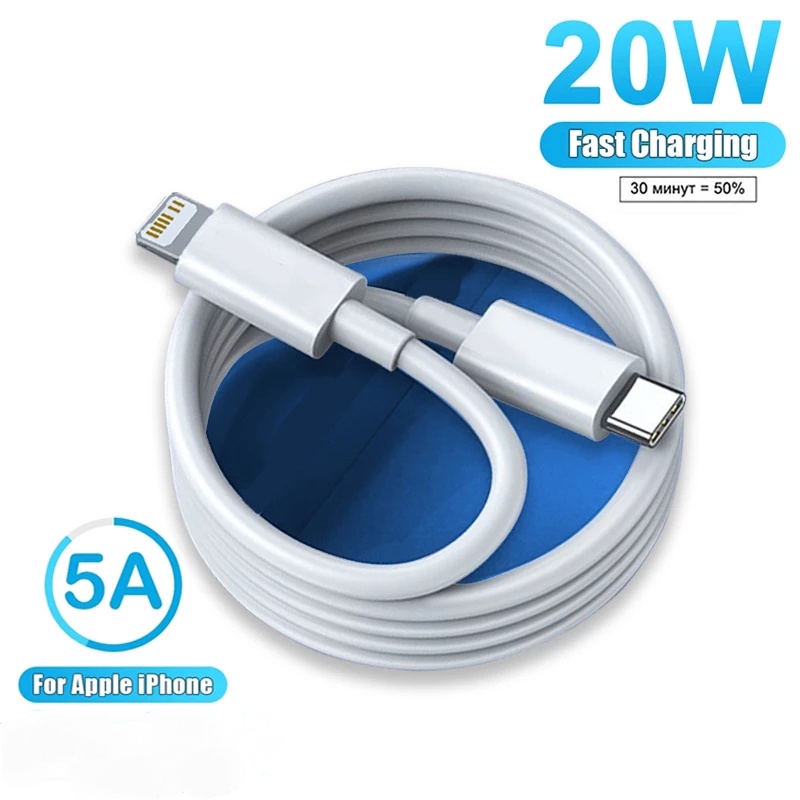 Kabel C USB PD 20W 5A Original Untuk iPhone 13pro Max Fast Charging USB C Cable Atau Kabel Data USB Type C iPhone 12mini 11 Pro Max