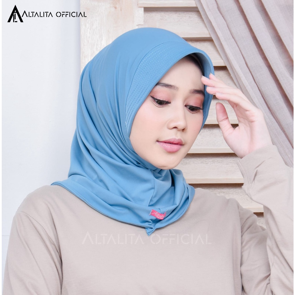 Altalita - Jilbab Instan Nadira Sport Bergo Instant Sporty Jersey Spandek Premium pet Antem Olahraga Volly Senam High Quality