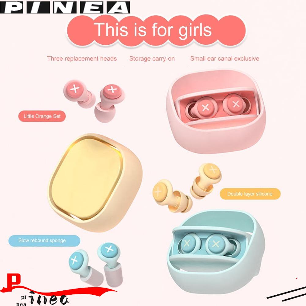 Penyumbat Telinga Isolasi Suara Nanas Wanita Pelindung Telinga Rebound Anti Snore