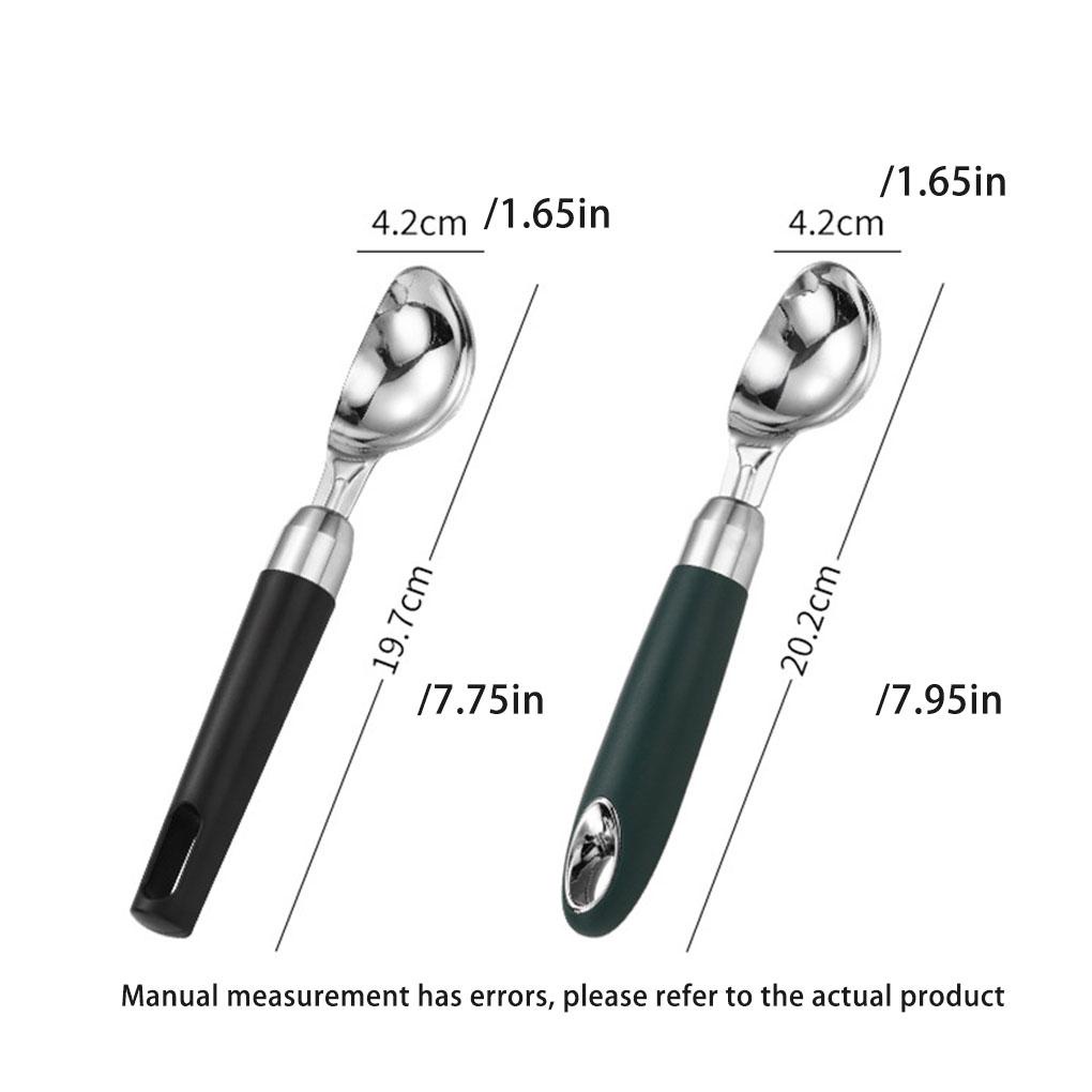 Sendok Bola Es Krim Stainless Steel Portable Pengganti Bisa Dicuci Gantung Rumah Restoran Semangka Melon Spoon