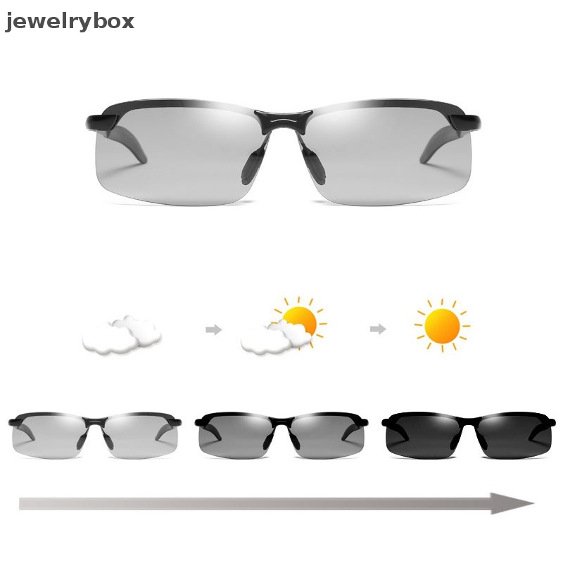 [jewelrybox] Kacamata Polarized Photochromic Siang Dan Malam Mengemudi Memancing Night Vision Butik