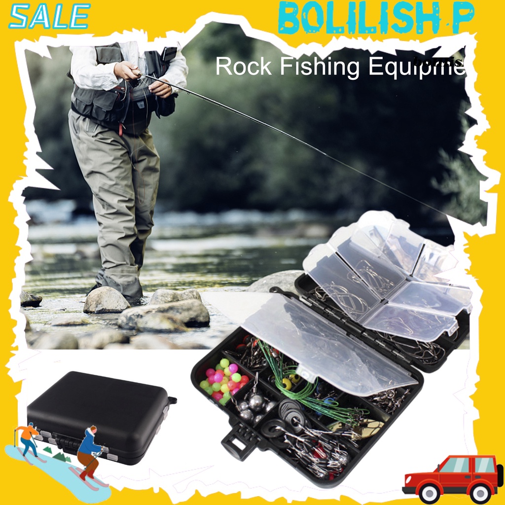 Bo-1 Set Memancing Kombinasi Kit Kaya Variasi Multi-grid Angling Penutup Transparan 241buah Set Aksesoris Memancing Dengan Tackle Box Outdoor Supply