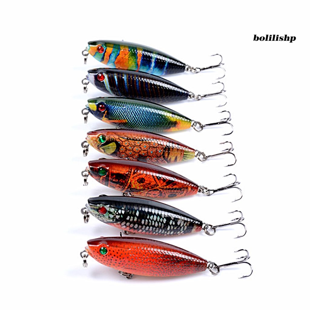 Bo-5.9cm/6.9g Umpan Pancing Realistis Tajam Kait Simulasi Tahan Korosi Warna Cerah Berwarna Gambar Reusable Sea Fishing Topwater Zigzag Pensil Umpan Keras Buatan