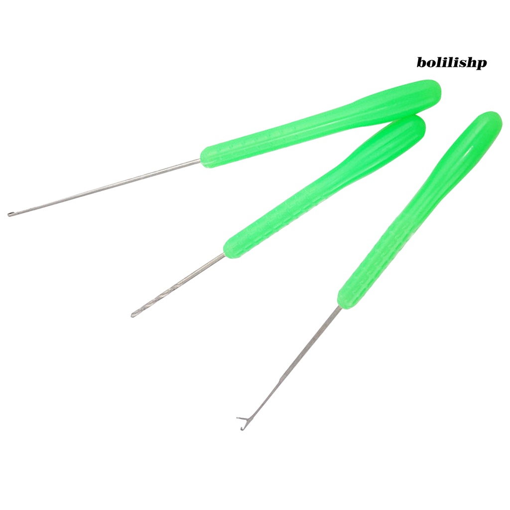 Bo-3 Pcs/Set Umpan Jarum Set Sederhana Digunakan Kuat Dan Kokoh Portabel Tahan Aus Ukuran Kecil Memakai Umpan Baja Karbon Tinggi Tahan Lama Anti Karat Lure Needle Set Untuk Memancing Di Luar Ruangan