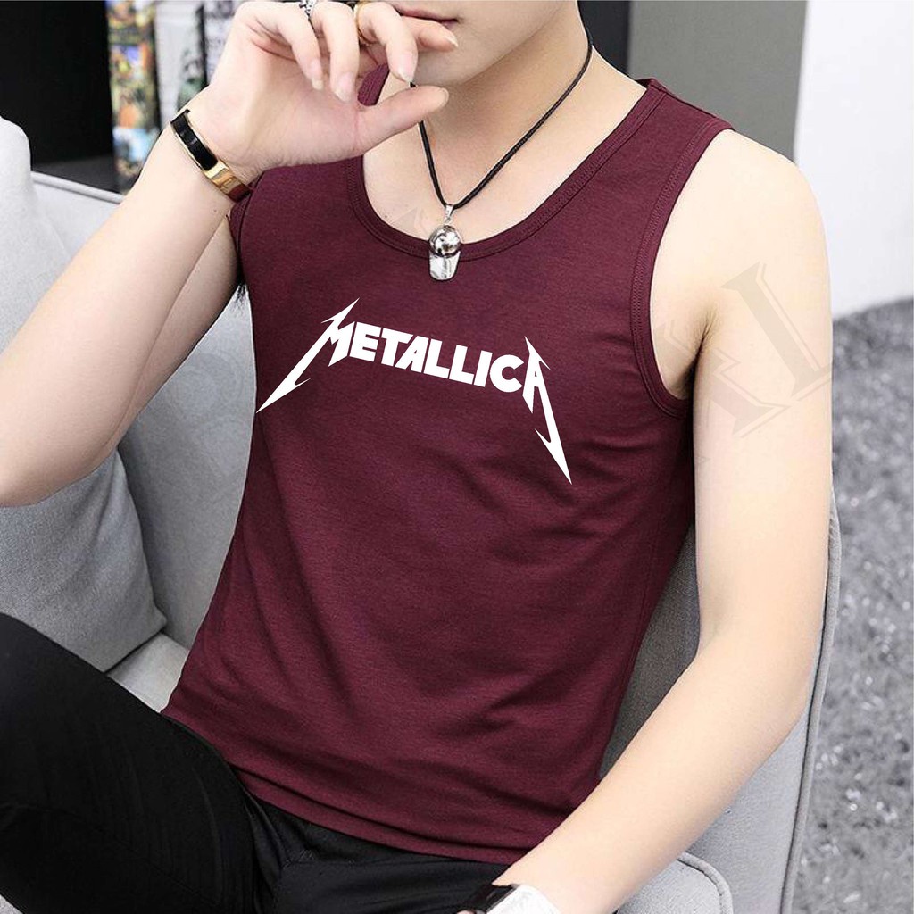 bisa byr d tempat/ BS/COD//KAOS SINGLET METALICA PRIA//TERLARIS