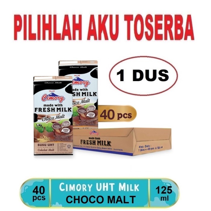 Susu CIMORY CHOCO MALT MINI 125 ml - ( HARGA 1 DUS ISI 40 )