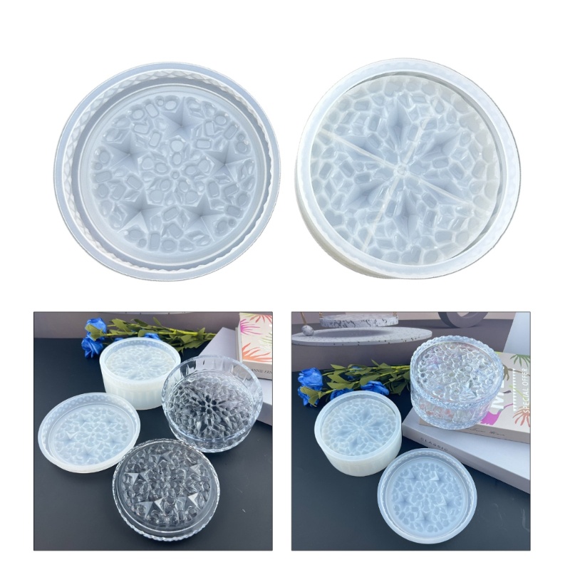 Siy Kotak Penyimpanan Besar Cetakan Silikon 3D Toples Kristal Epoxy Resin Cetakan Wadah Permen Kotak Perhiasan Membuat Perlengkapan Mudah Di