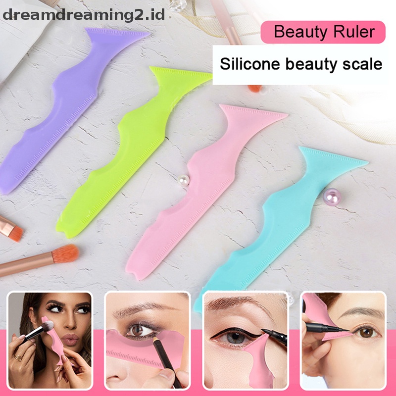 (drea) Resusable Silicone Eyeliner Ruler Tool Alat Bantu Makeup Multifungsi//