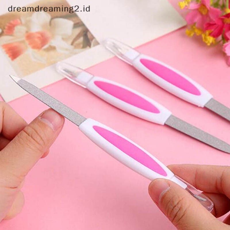 (drea) 2in1 stainless steel Kikir Kuku scrub buffer double sides pedicure tools//