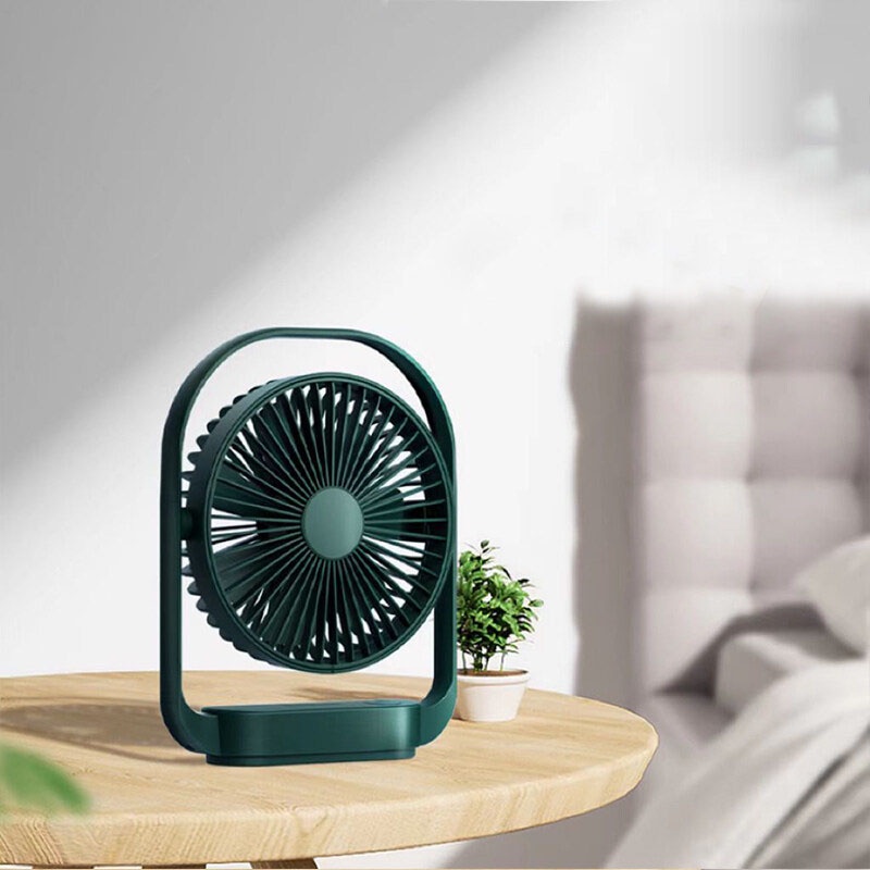 Kipas Again Portable Fan 4000mAh Rotateable Rechargeable Led Illuminated 4 gear Wind Speed 330° Degree Rotata