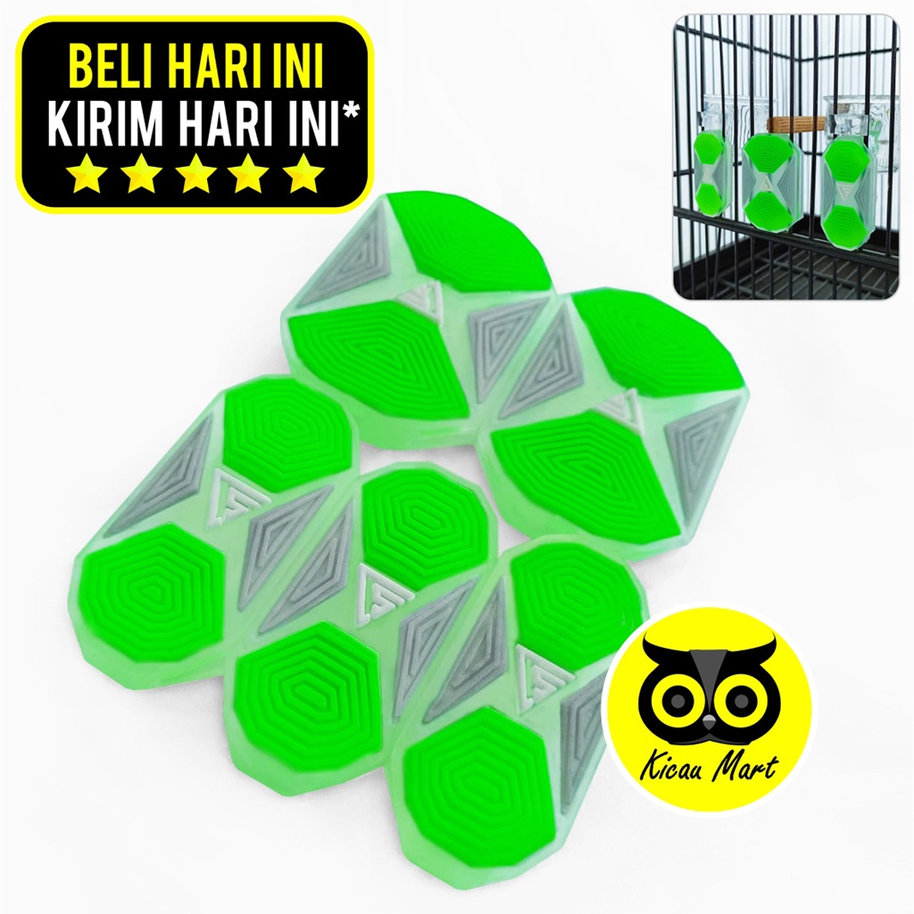 Variasi Sangkar Kandang Kotak Bahan Karet Bening Aksesories Stopper Kandang Burung Kacer Kenari Cucak Variasi Dudukan Cepuk Tangkringan Sangkar Kotak